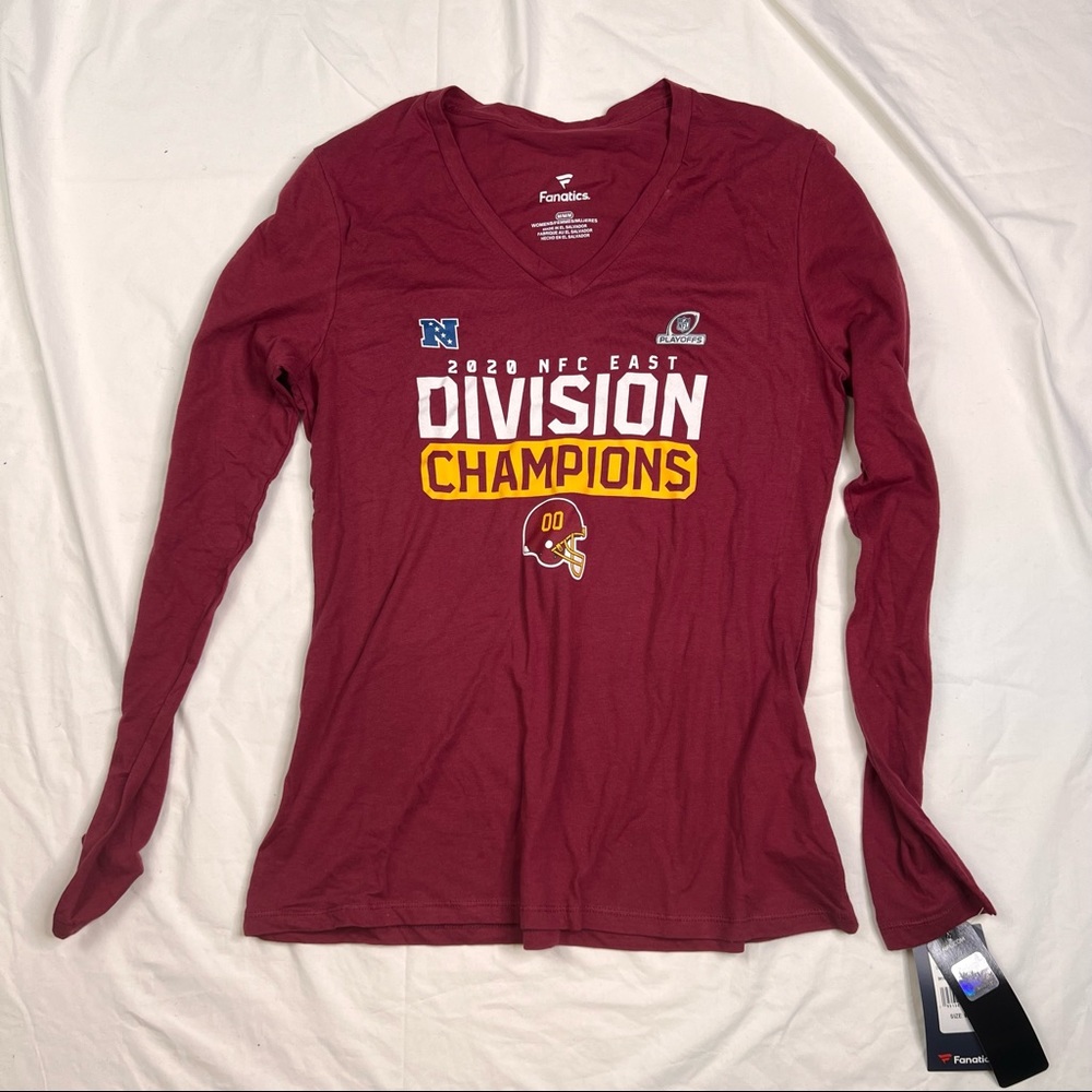 Fanatics NFL NFC East Division Champs Sz M Washington Long Sleeve T Hers L030722